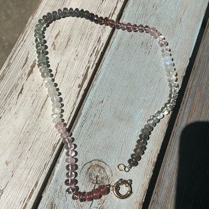 Encirkled Cashmere Beaded Gemstone Necklace- Labradorite, Tourmalines, Etc.